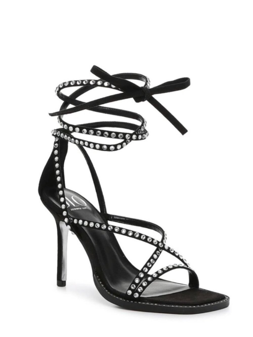 JLO Gardina Strappy Lace Up Heel Black